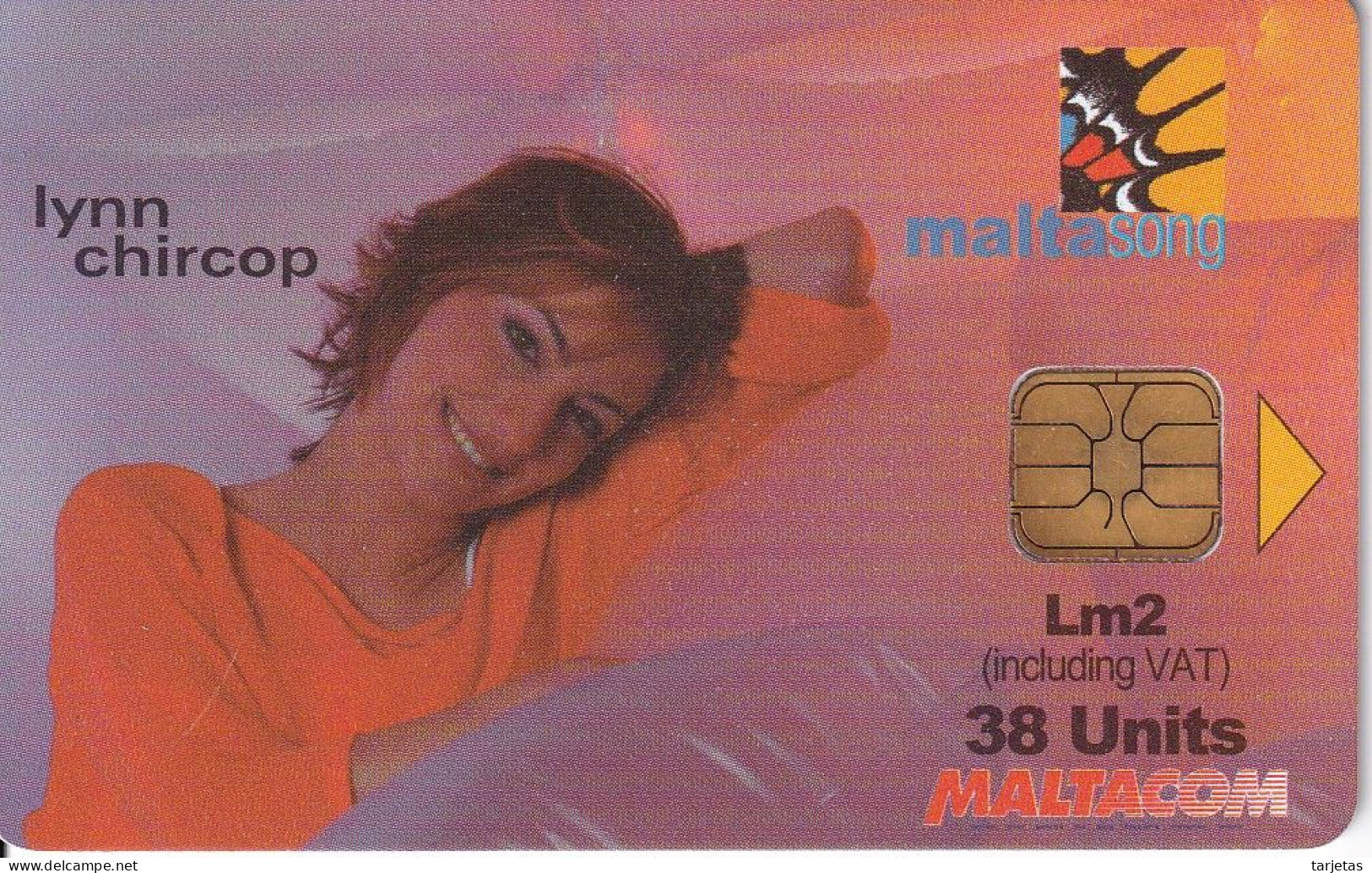 TARJETA DE MALTA DE LYNN CHIRCOP EUROVISION 2003 - Malte