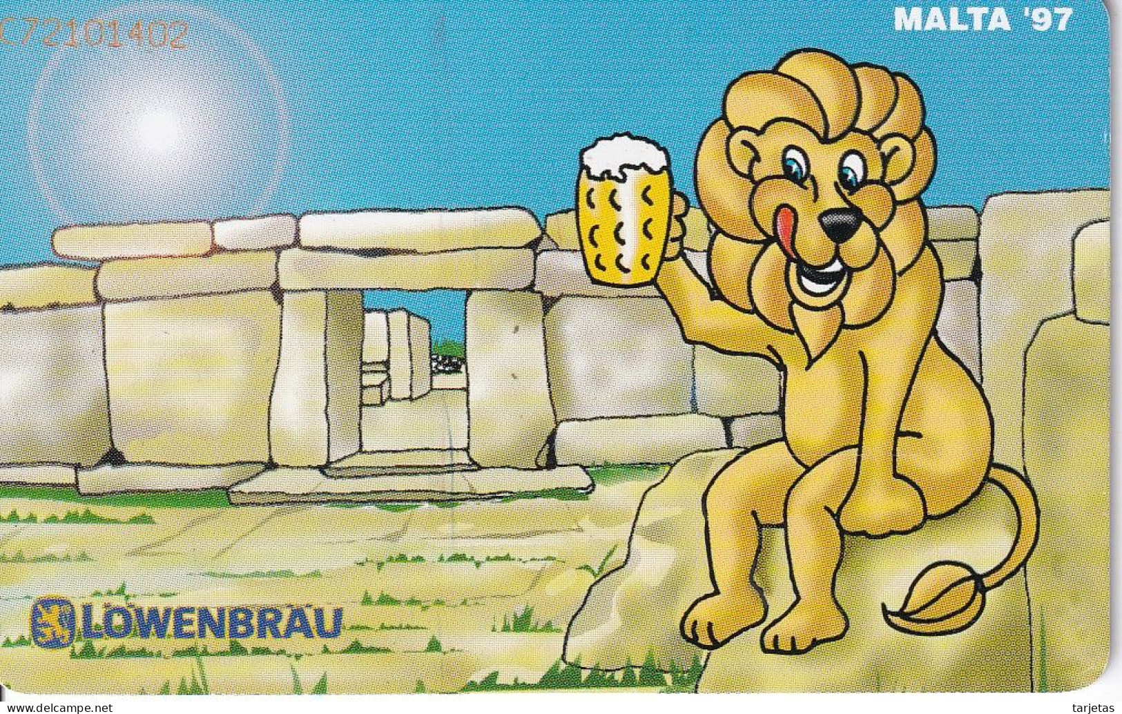 TARJETA DE MALTA DE CERVEZA LÖWENBRAU (BEER) - Malta