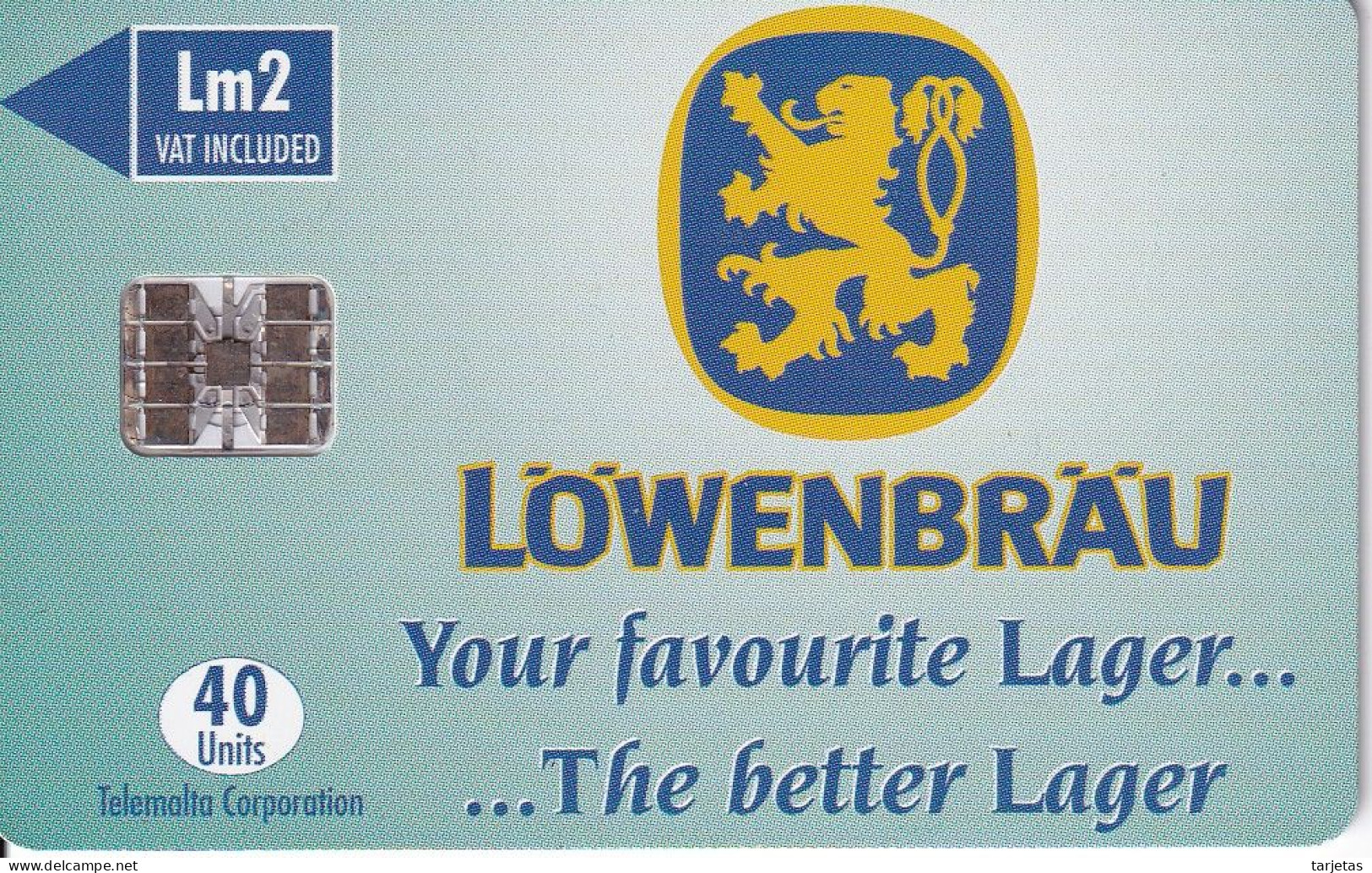 TARJETA DE MALTA DE CERVEZA LÖWENBRAU (BEER) - Malte