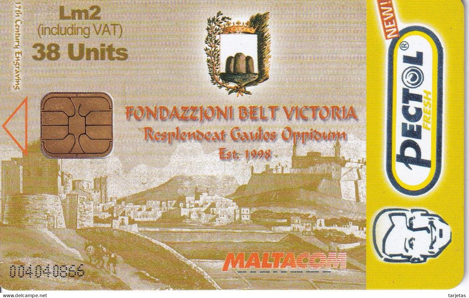 Nº263  TARJETA DE MALTA  DE FONDAZZIONI BELT VICTORIA - Malta