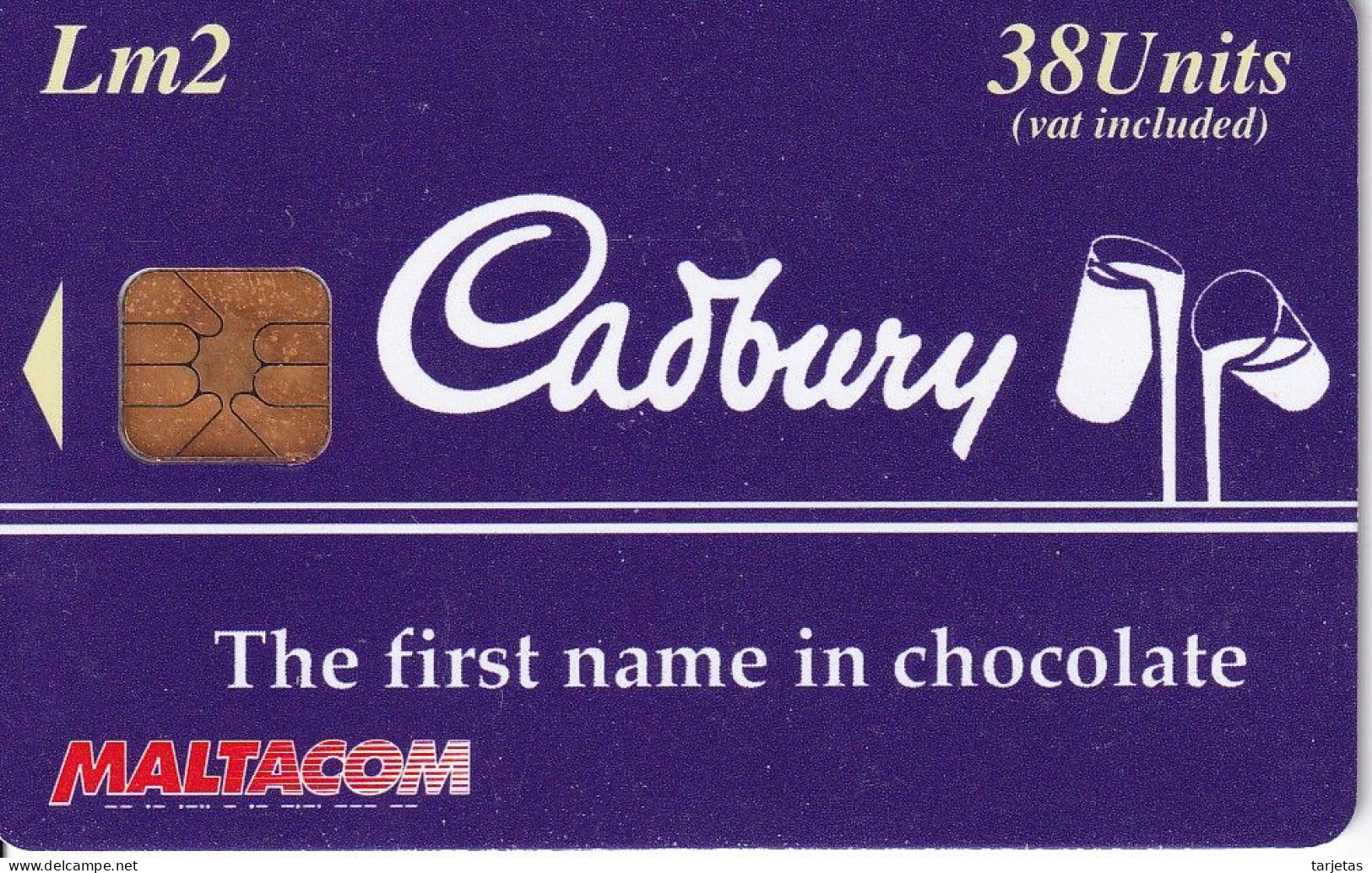 Nº179  TARJETA DE MALTA DE CHOCOLATE CADBURY - Malte