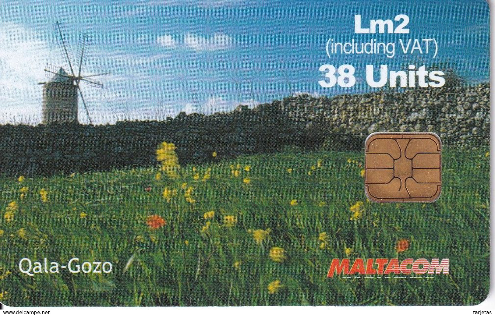 Nº286 TARJETA DE MALTA  DE QALA-GOZO  MOLINO DE VIENTO (MILL-MOULIN) - Malta