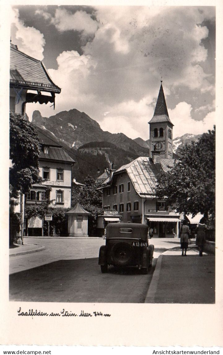 Saalfelden Am Stein. Meer - Strassenpartie Mit Kirchturm (12834) - Saalfelden