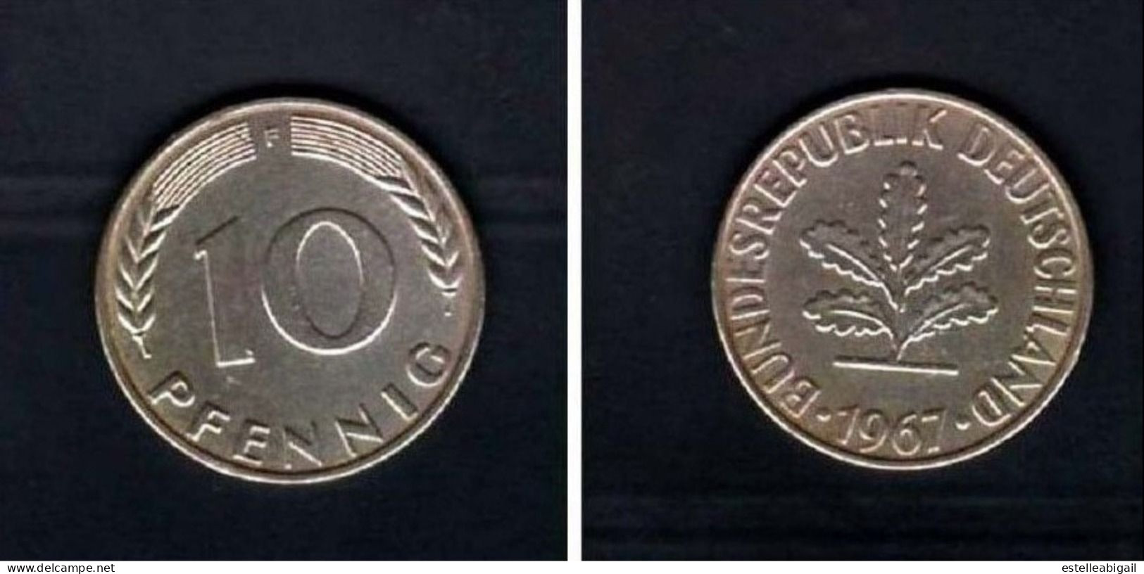 *  10pf     Bundesrepublik Deutschland 1967    Thimonier 096   * - 10 Pfennig