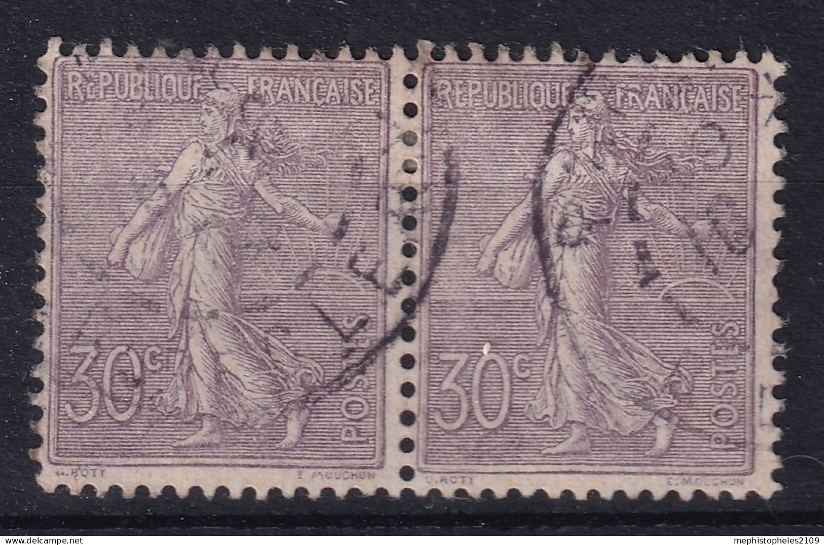 FRANCE 1903 - Canceled - YT 133 - Pair! - 1903-60 Semeuse Lignée