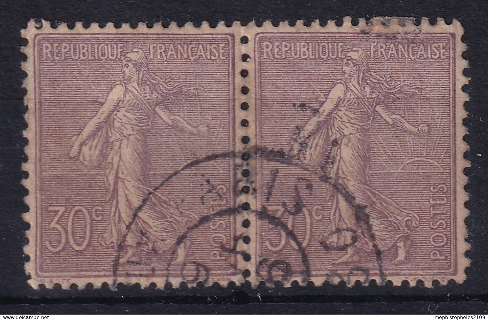 FRANCE 1903 - Canceled - YT 133 - Pair! - 1903-60 Semeuse Lignée