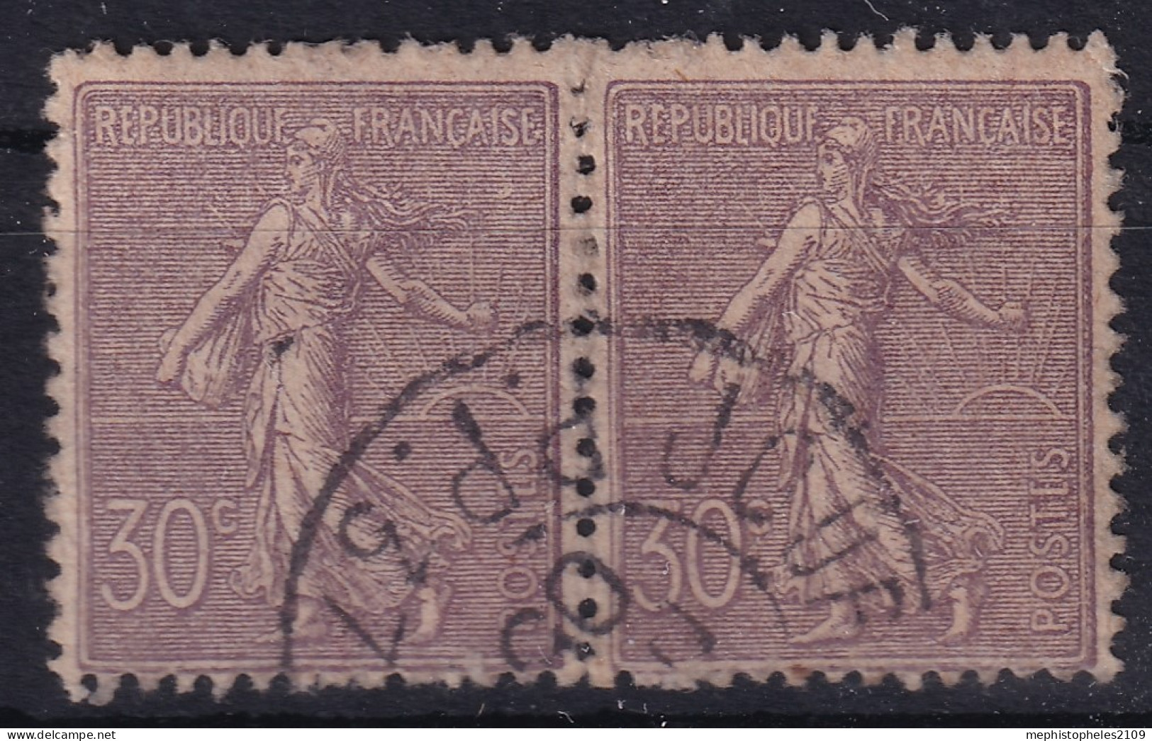 FRANCE 1903 - Canceled - YT 133 - Pair! - 1903-60 Semeuse Lignée