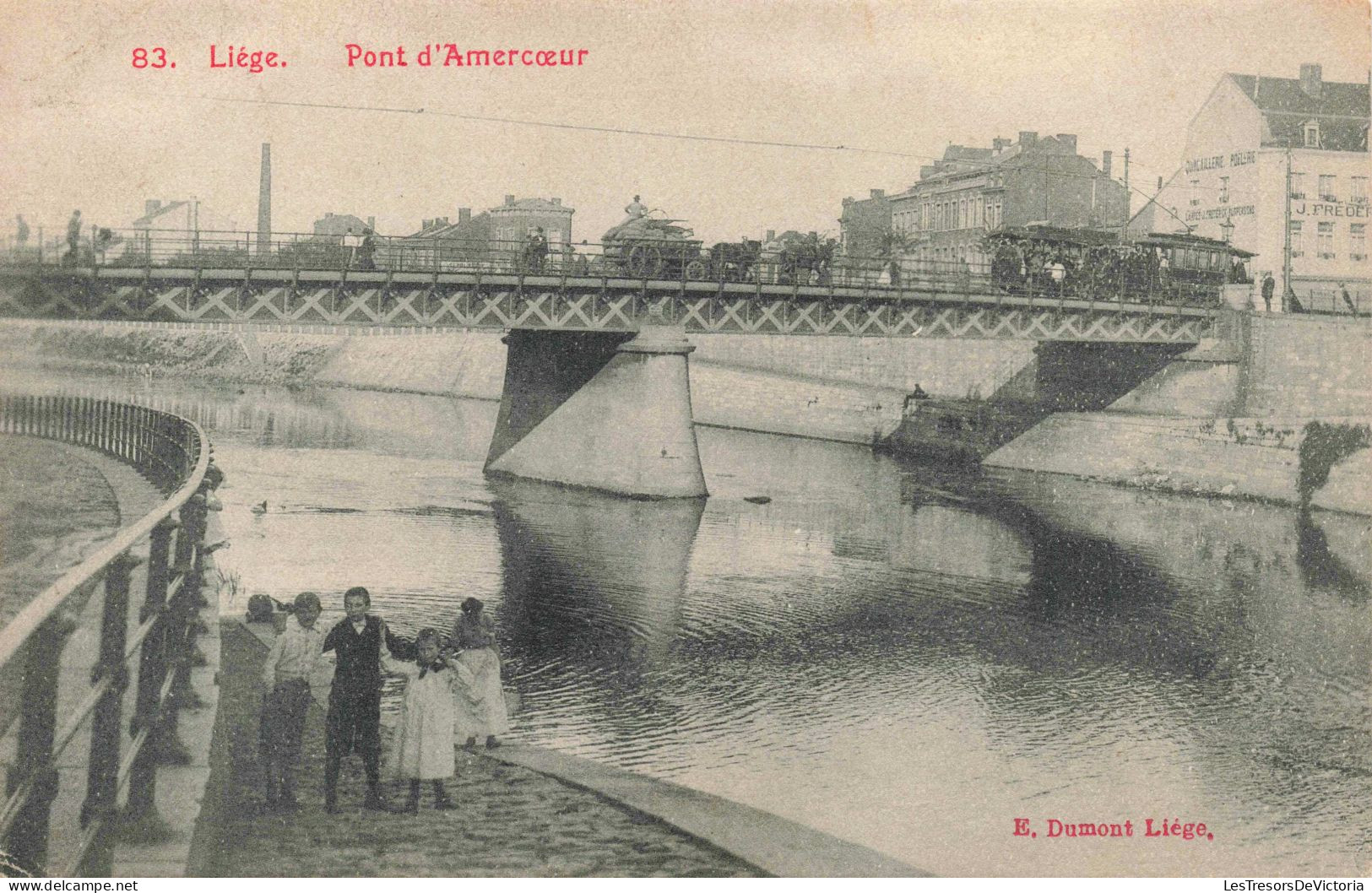 Belgique - Liège - Pont D'amercoeur - E Dumont - Enfant - Canal - Tram - Carte Postale Ancienne - Liege