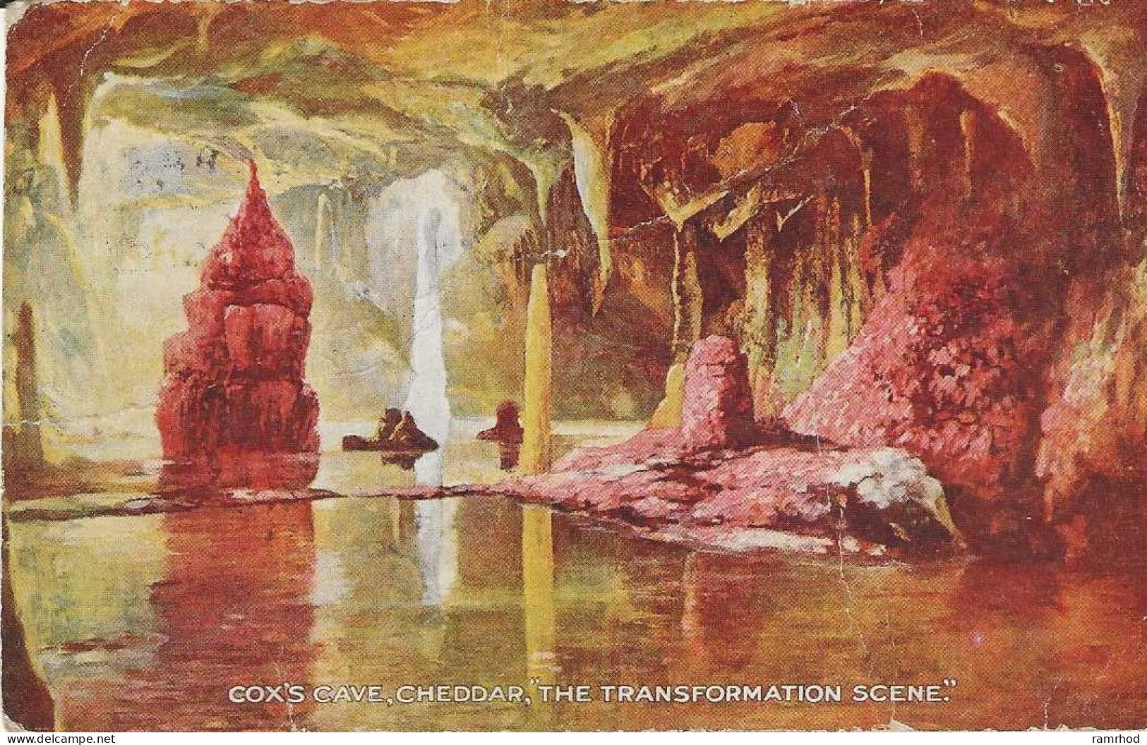 CHEDDAR, Cox's Cave (Publisher - Celesque) Date - August 1922, Used - Cheddar