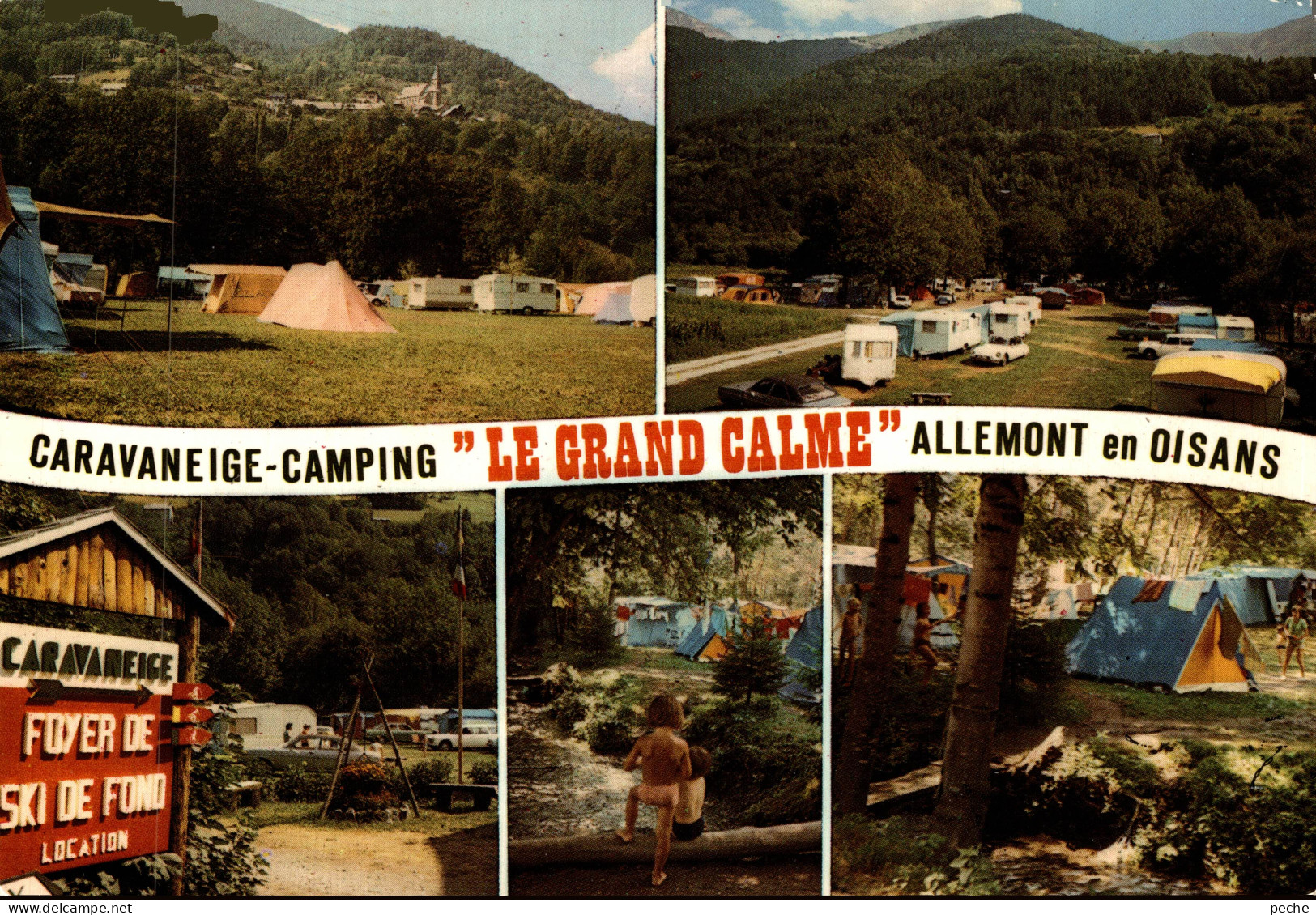 N°107945 -cpsm Allemont En Oisans -caravaneige -camping "le Grand Calme" - Allemont