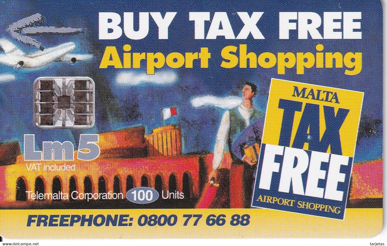 TARJETA DE MALTA DE AIRPORT SHOPPING TAX FREE - Malta