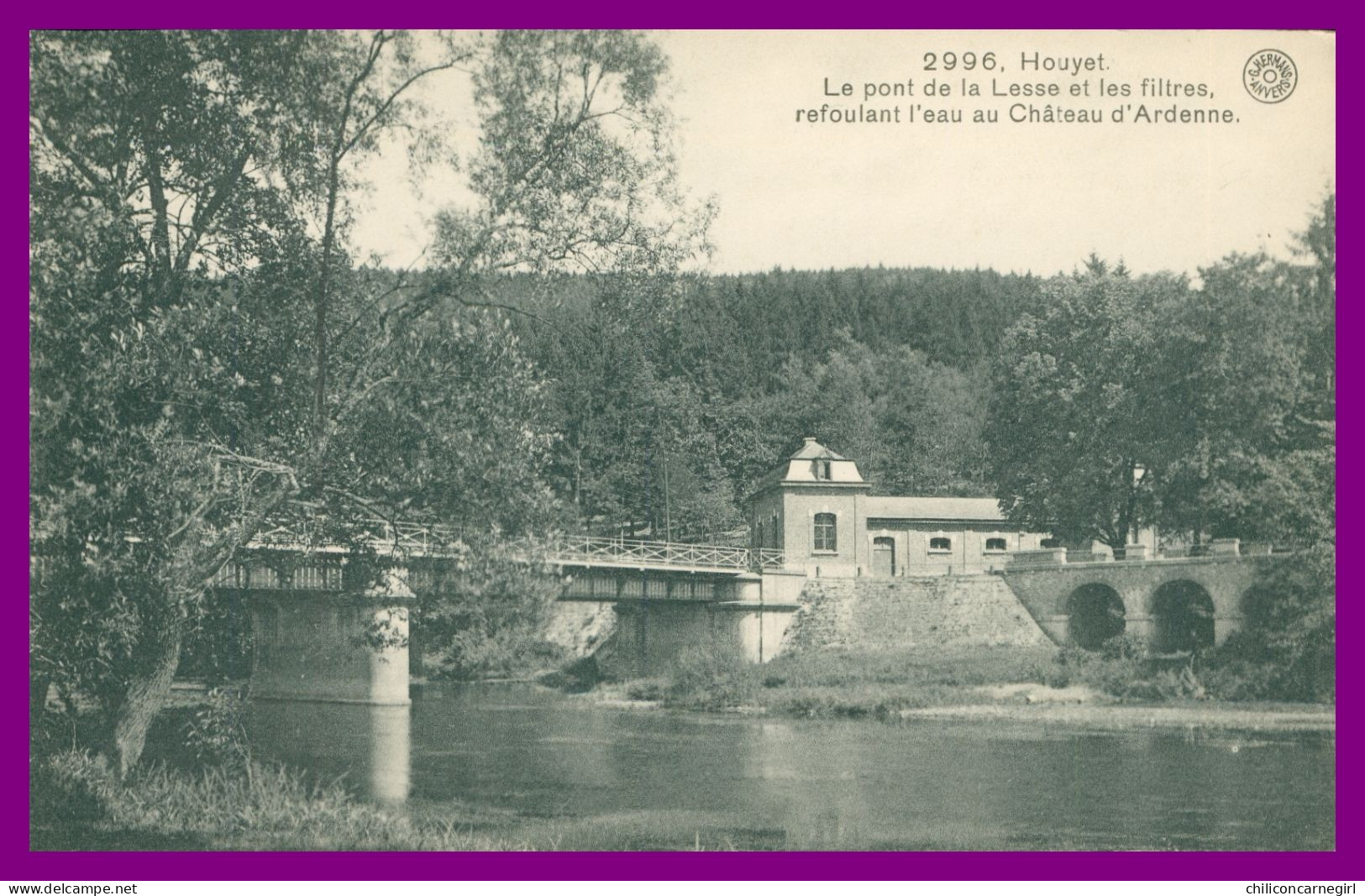 * HOUYET - Pont De La Lesse Et Les Filtres Refoulant L'eau Au Château D'Ardenne - 2996 - Edit. HERMANS - Houyet