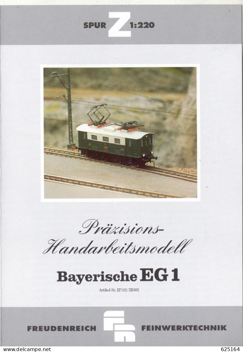 Catalogue FREUDENREICH FEINWERKTECHNIK 1997 Spur Z 1:220 Bayerische EG1 - Tedesco