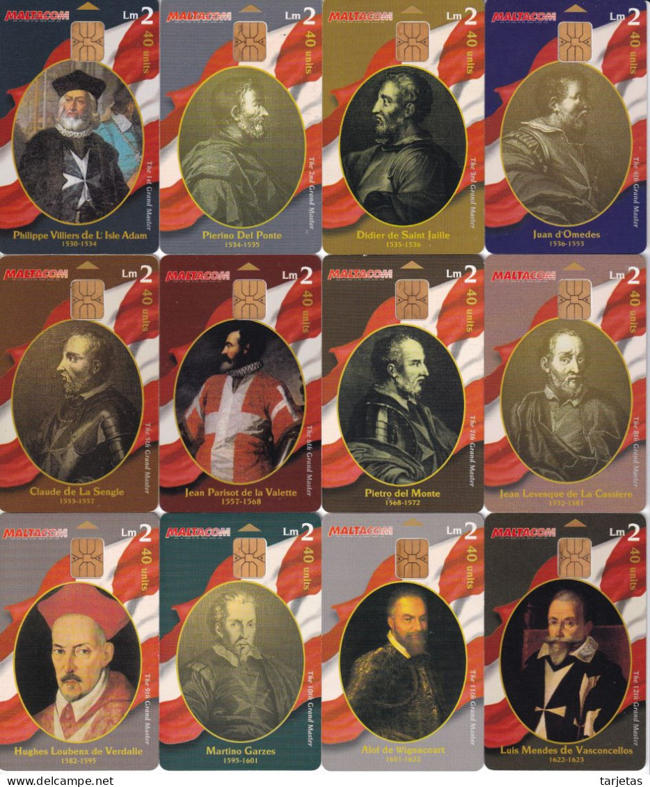 SERIE COMPLETA DE 30 TARJETAS DE MALTA DE LOS GRAND MASTER - Malte