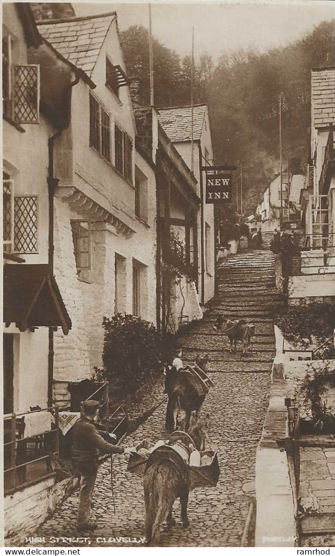 CLOVELLY, (Publisher - Unknown) Date - Unknown, Unused (Vintage, Real Photograph) - Clovelly