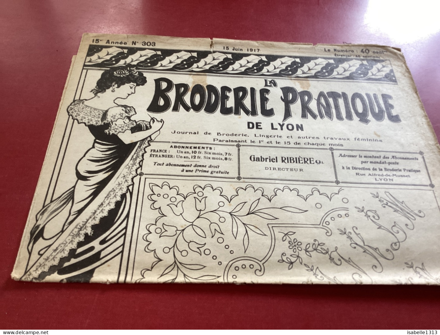 La Broderie Pratique De Lyon, 1917, Numéro 303 - Other & Unclassified