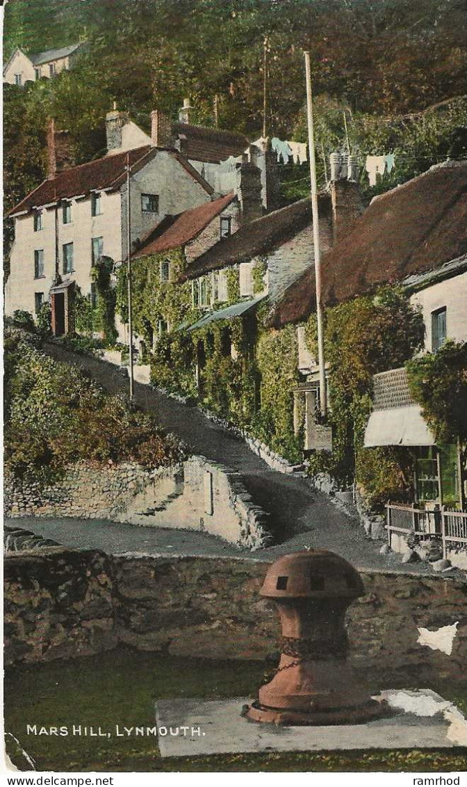 LYNMOUTH, Mars Hill (Publisher - Unknown) Date - May 1925, Used (Vintage) - Lynmouth & Lynton