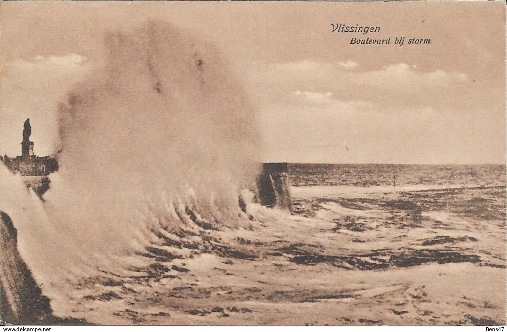 Vlissingen Boulevard Bij Storm 12-7-1919 - Vlissingen