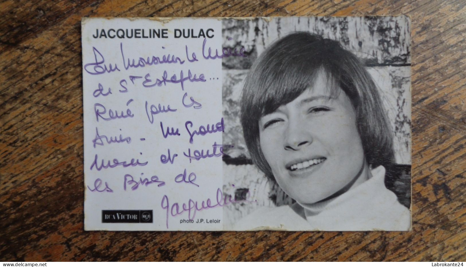 REF 633 : Autographe Original Jacqueline DULAC - Sänger Und Musiker