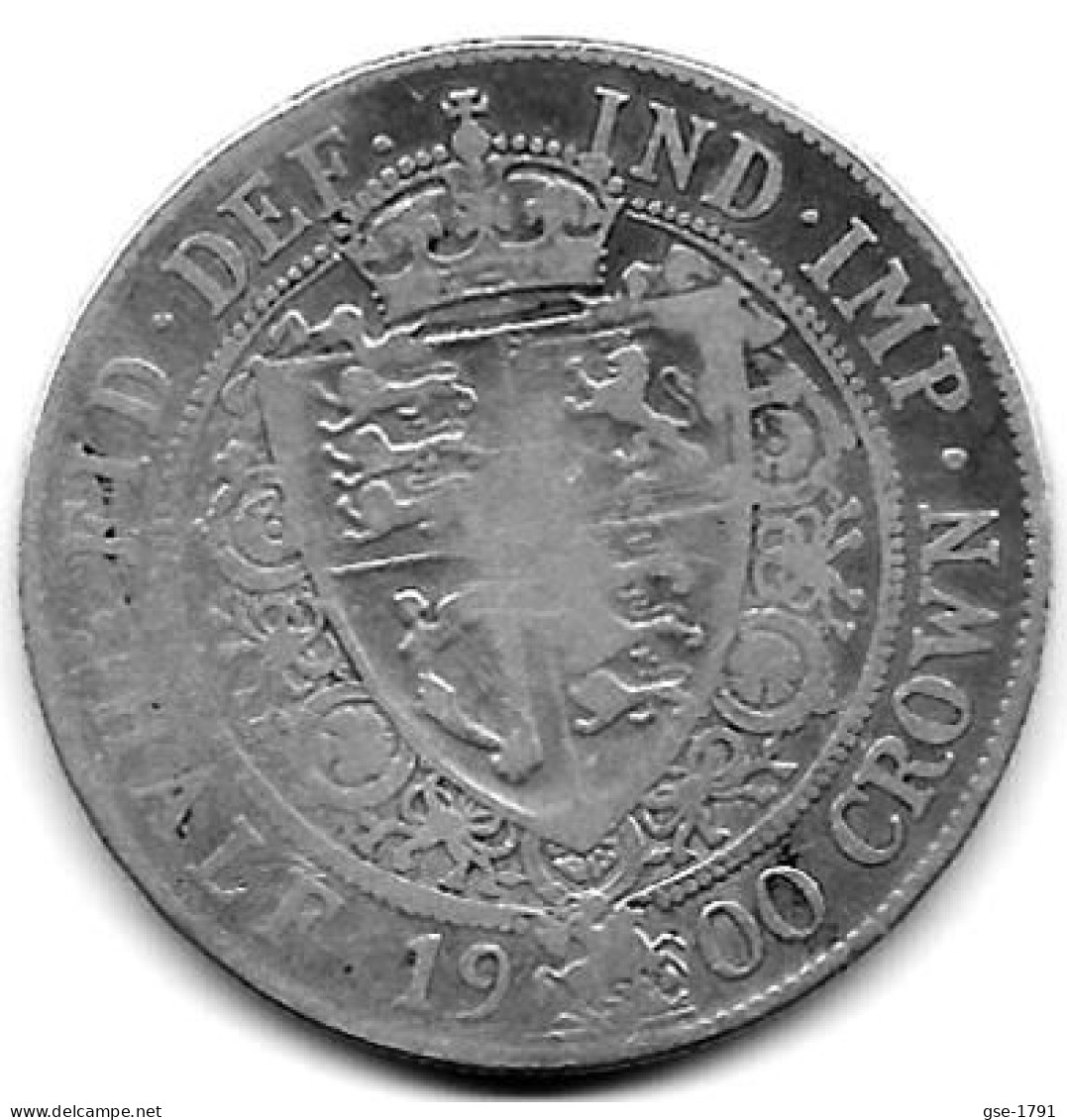 GRANDE- BRETAGNE  VICTORIA  Half CROWN 1900  ARGENT  TB+ - Andere & Zonder Classificatie