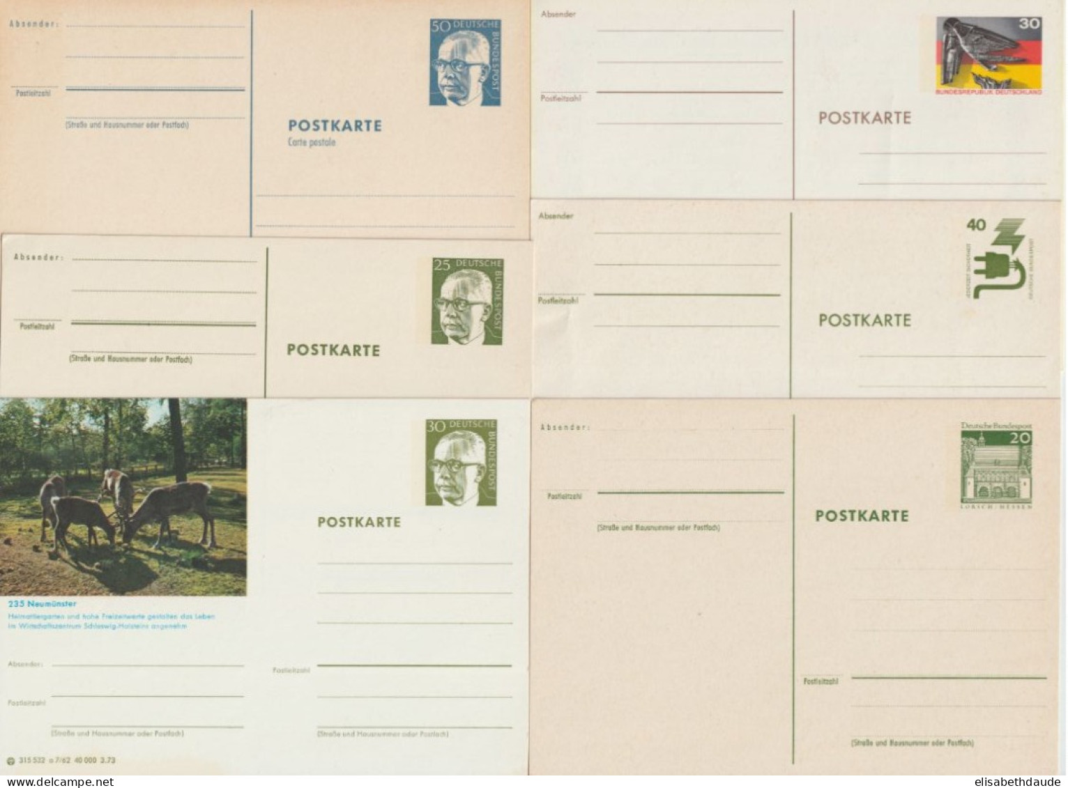 BRD - 1966/... - 17 CARTES ENTIER NEUVES - Postkarten - Ungebraucht