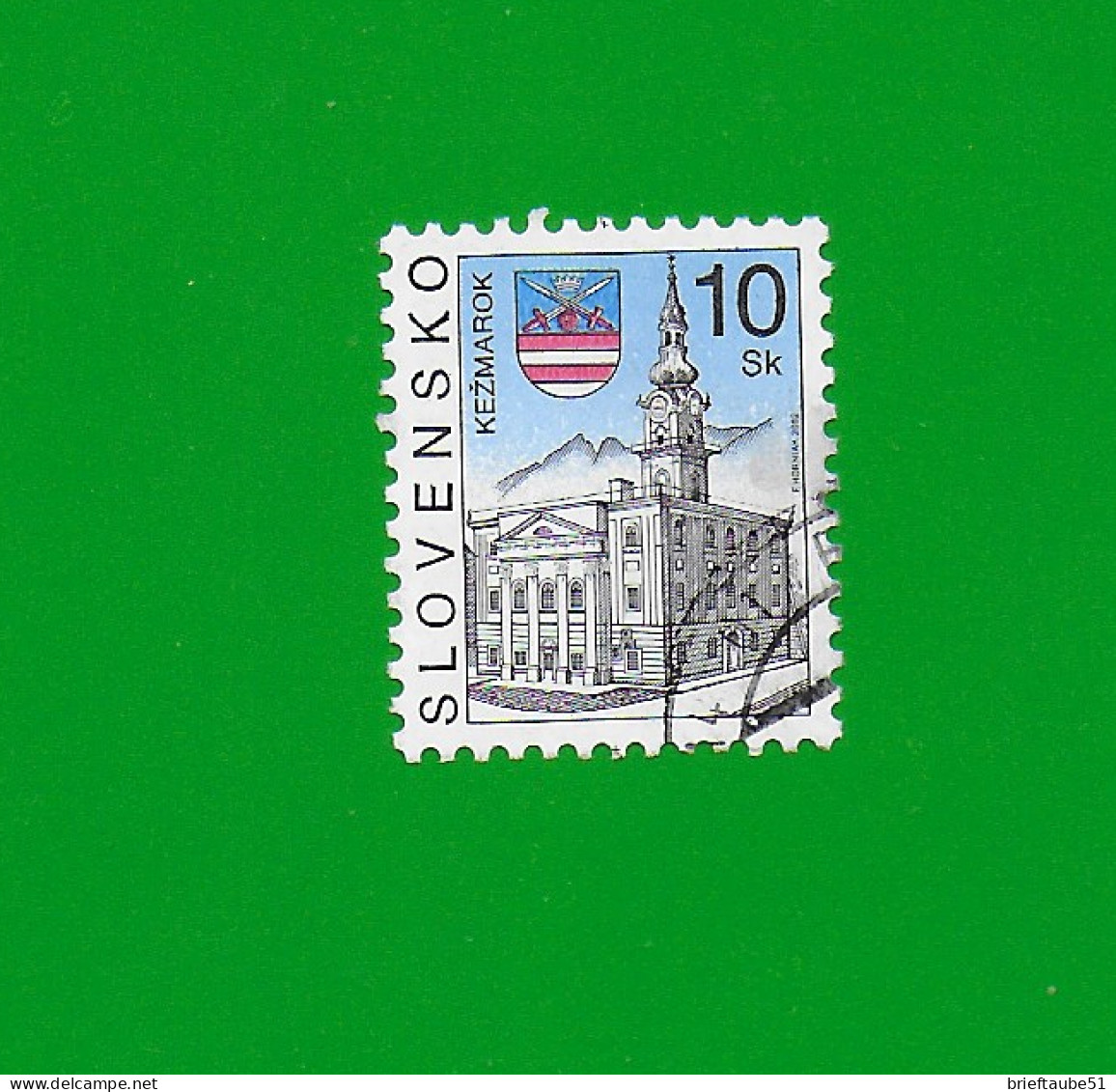 SLOVAKIA REPUBLIC 2002 Gestempelt°Used/Bedarf  MiNr. 423  "FREIMARKE  # Rathaus Kezmarok" - Gebruikt