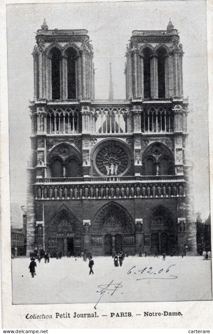 75,PARIS,CARTE ANCIENNE,1906,CATHEDRALE NOTRE DAME - Notre Dame De Paris