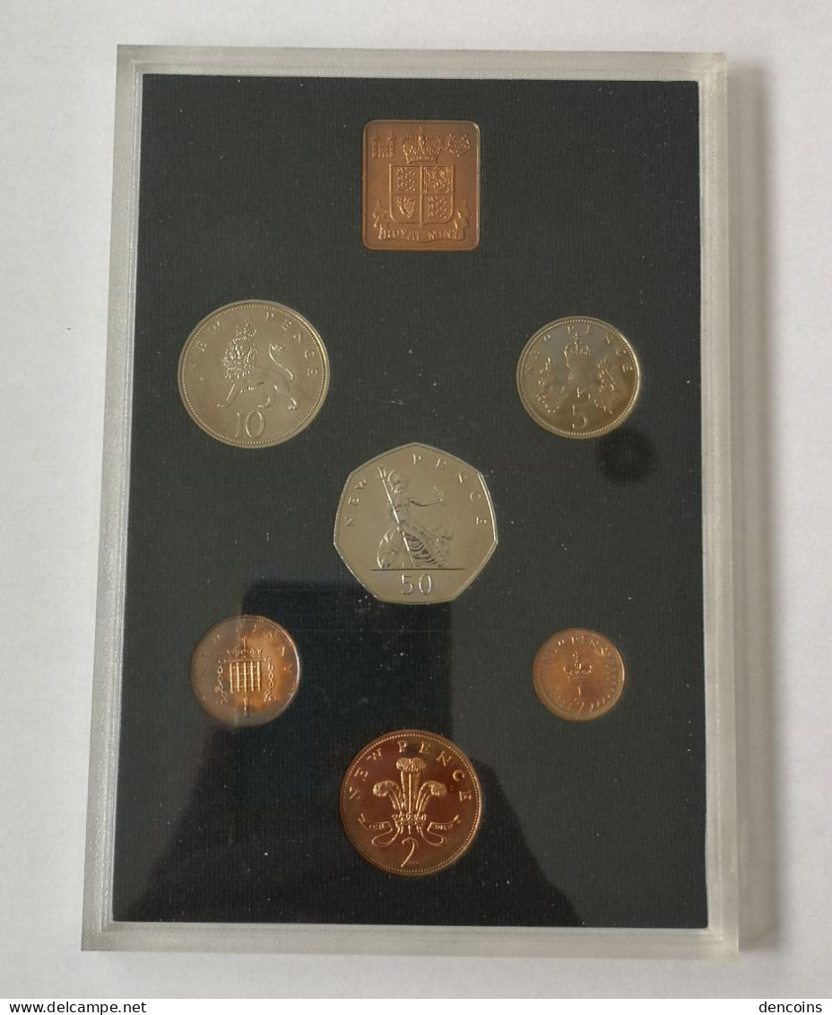 UNITED KINGDOM 1971 DECIMAL COINAGE PROOF SET – ORIGINAL - GREAT BRITAIN GRAN BRETAÑA GB - Mint Sets & Proof Sets