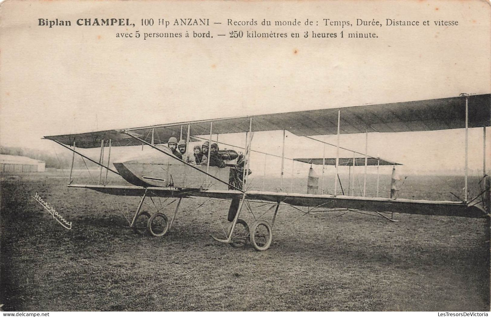 Transport - Avion - Aviateur - Biplan Champel - Henri Manuy  -  Carte Postale Ancienne - Autres & Non Classés