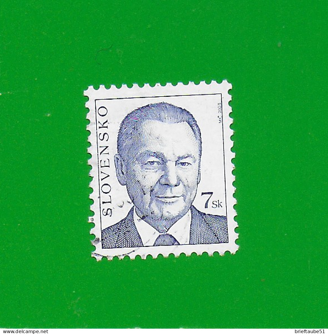 SLOVAKIA REPUBLIC 2002 Gestempelt°Used/Bedarf  MiNr. 445 "FREIMARKE # Rudolf Schuster / Staatspräsident " - Usados