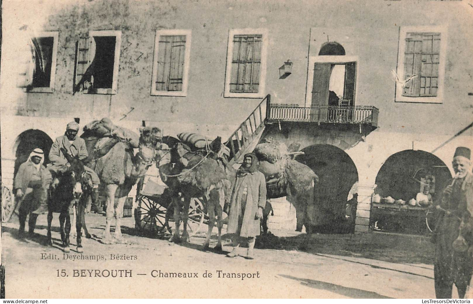 Liban - Beyrouth - Chameaux De Transport - Animé - Edit. Deychamps -  Carte Postale Ancienne - Lebanon