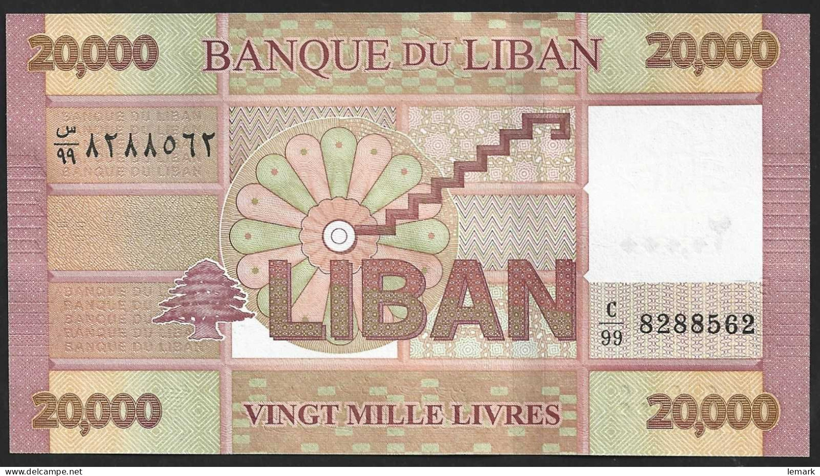 Lebanon 20000 Livres 2019 P93 UNC - Liban