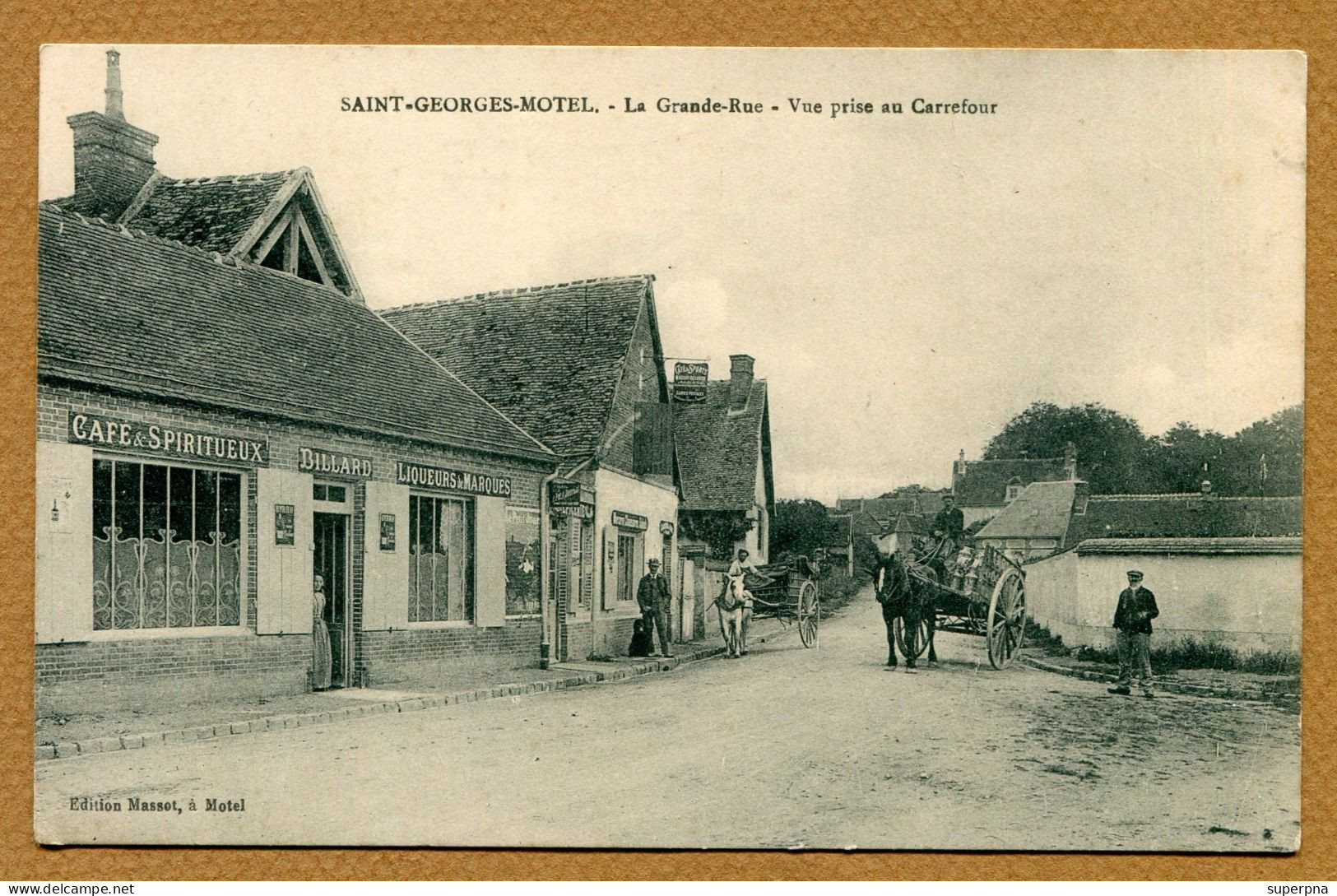 SAINT-GEORGES-MOTEL (27) : " LA GRANDE RUE - LE CAFE BILLARD " - Saint-Georges-Motel
