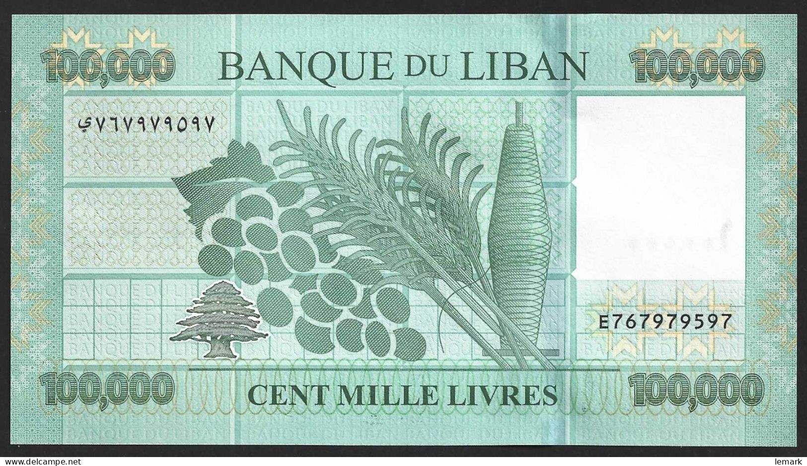 Lebanon 100000 Livres 2022 P95 UNC - Liban