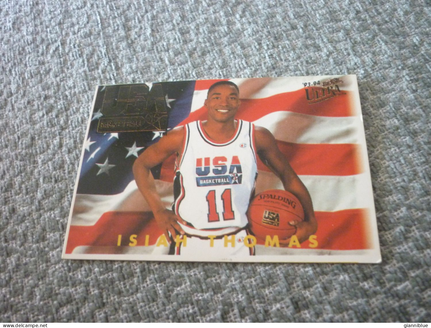 Larry Johnson Isiah Thomas Dream Team NBA Basketball Double Sided '90s Rare Greek Edition Card - 1990-1999