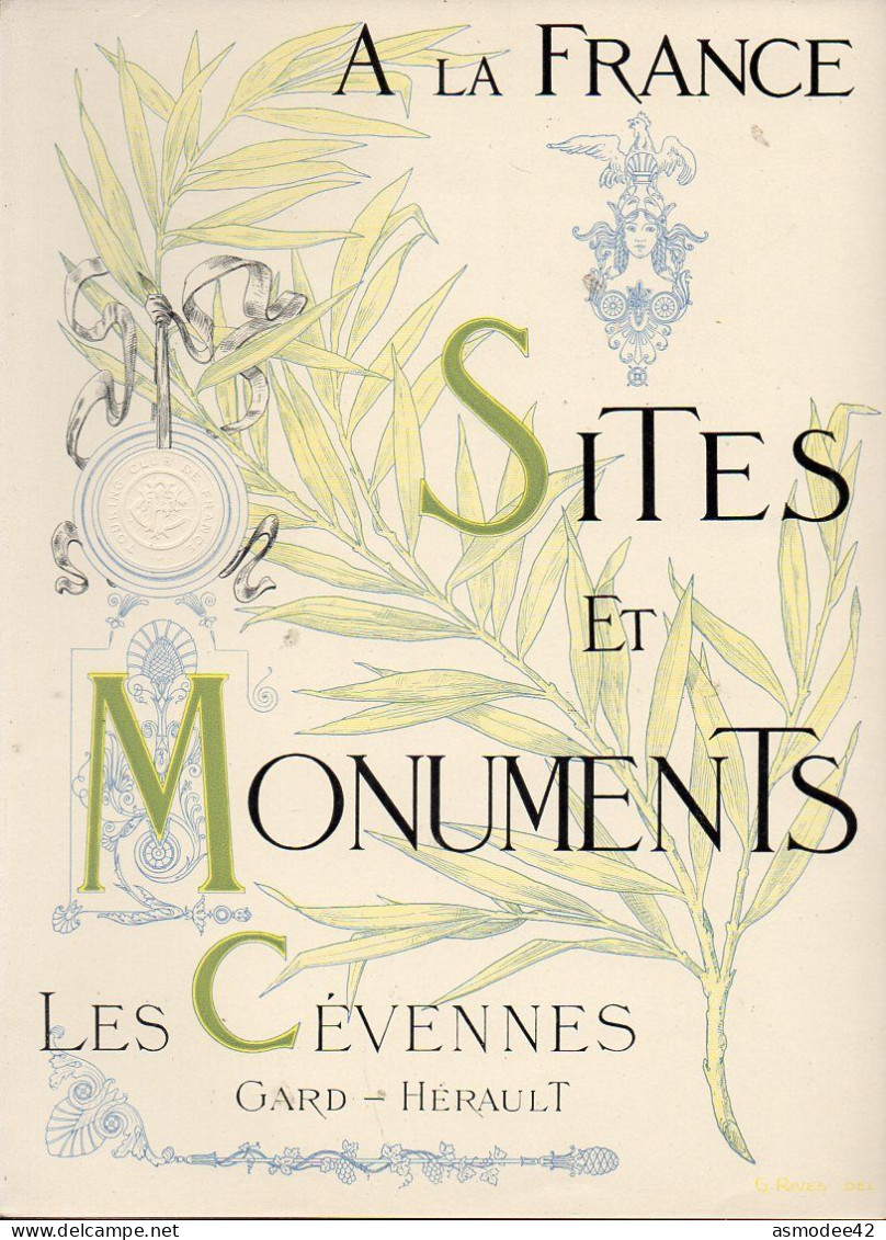 A LA FRANCE SITES ET MONUMENTS LES CEVENNES 1902  TRES BON  ETAT - Corse