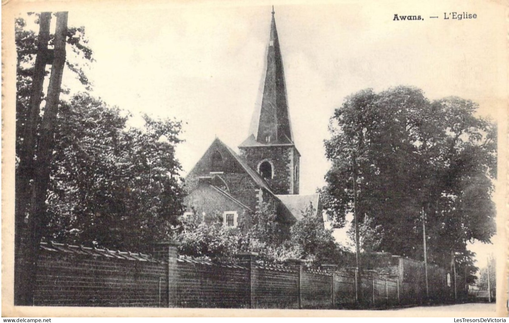 BELGIQUE - Awans - L'église - Carte Postale Ancienne - Awans