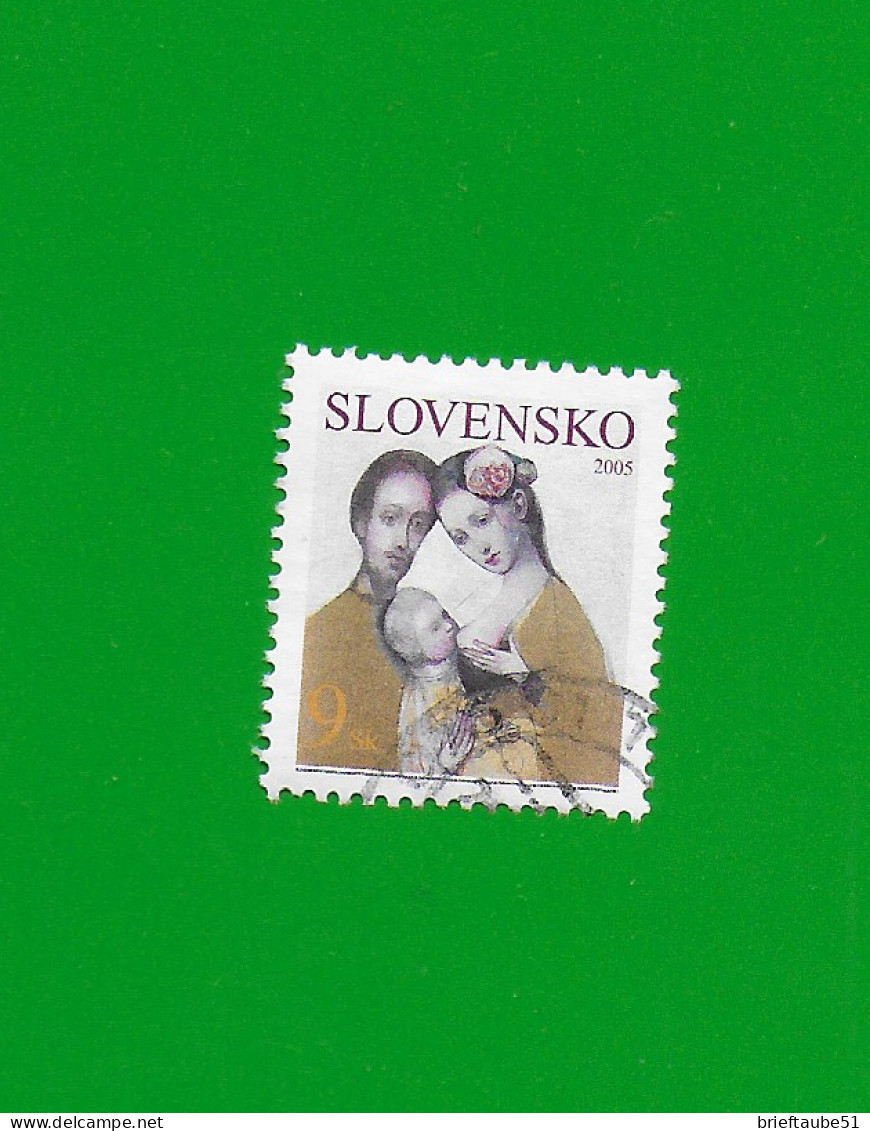 SLOVAKIA REPUBLIC 2005 Gestempelt°Used/Bedarf  MiNr. 506 "FAMILIE # VATER + MUTTER + KIND" - Gebruikt