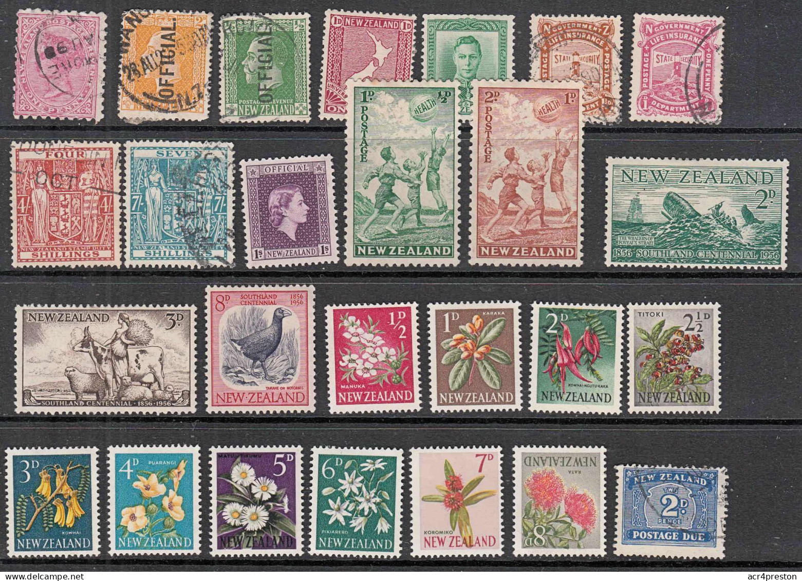 A5073  NEW ZEALAND,  Small Lot Of Used And Unused Pre-decimal Stamps - Collezioni & Lotti