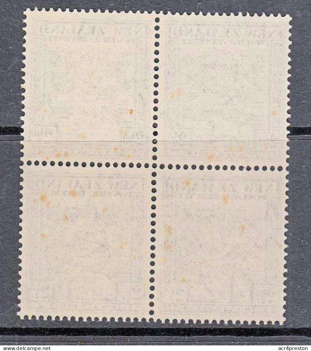 B5039  NEW ZEALAND 1940,  SG 617 Centenary British Sovereignty, Waitangi,  MNH Block Of 4, Some Spotting On Reverse - Ongebruikt