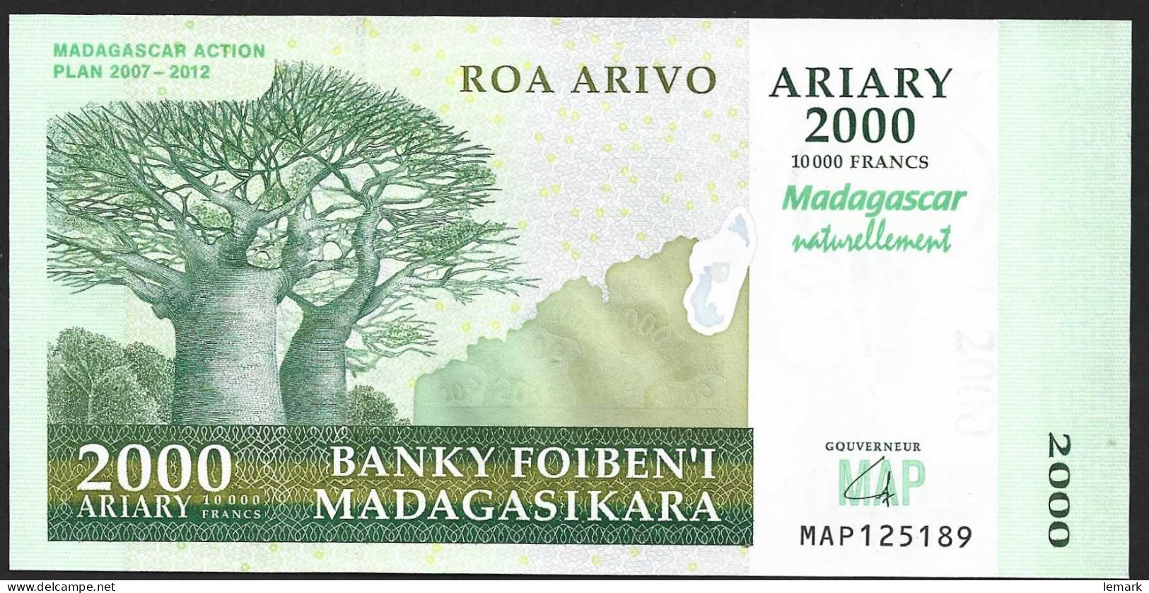 Madagascar 2000 Ariary 2007 P93 UNC - Madagascar