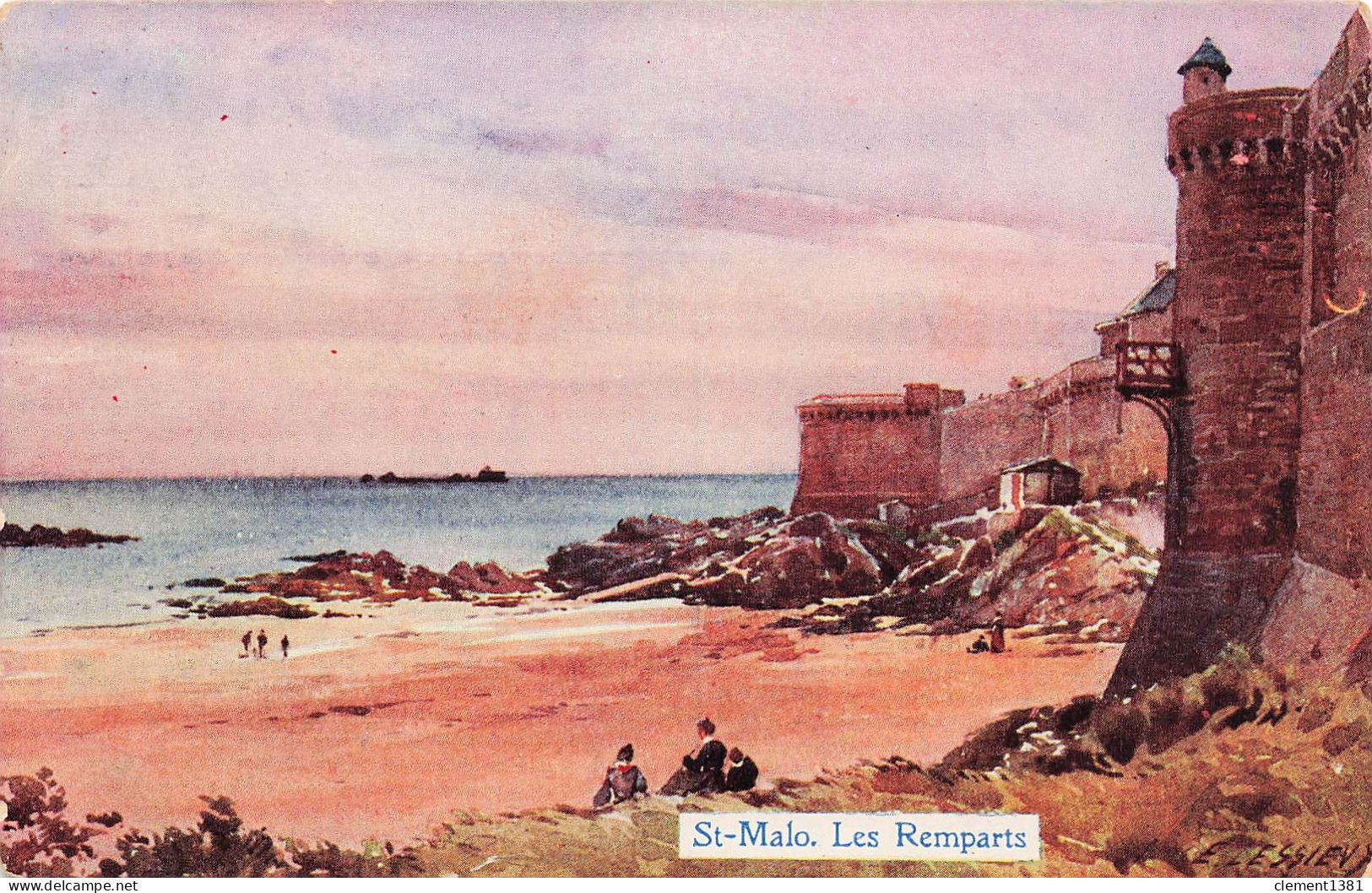 Illustrateur Illustration Lessieux Saint Malo Les Remparts - Lessieux