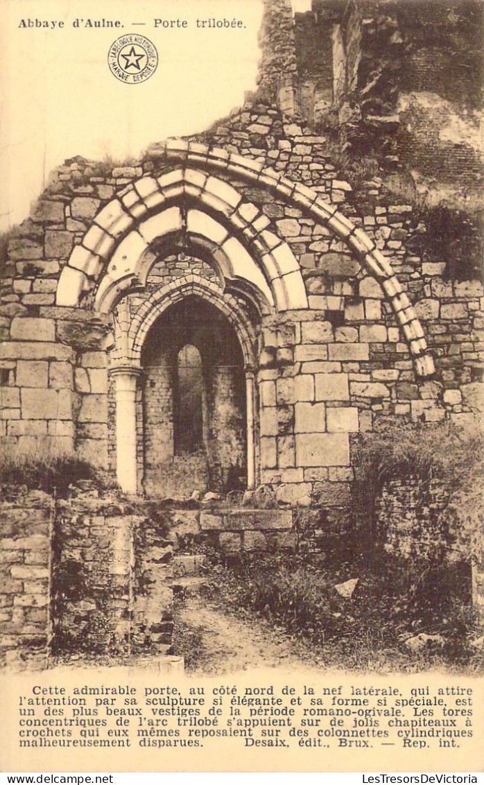 BELGIQUE - Thuin - Abbaye D'aulne - Porte Trilobée - Carte Postale Ancienne - Thuin