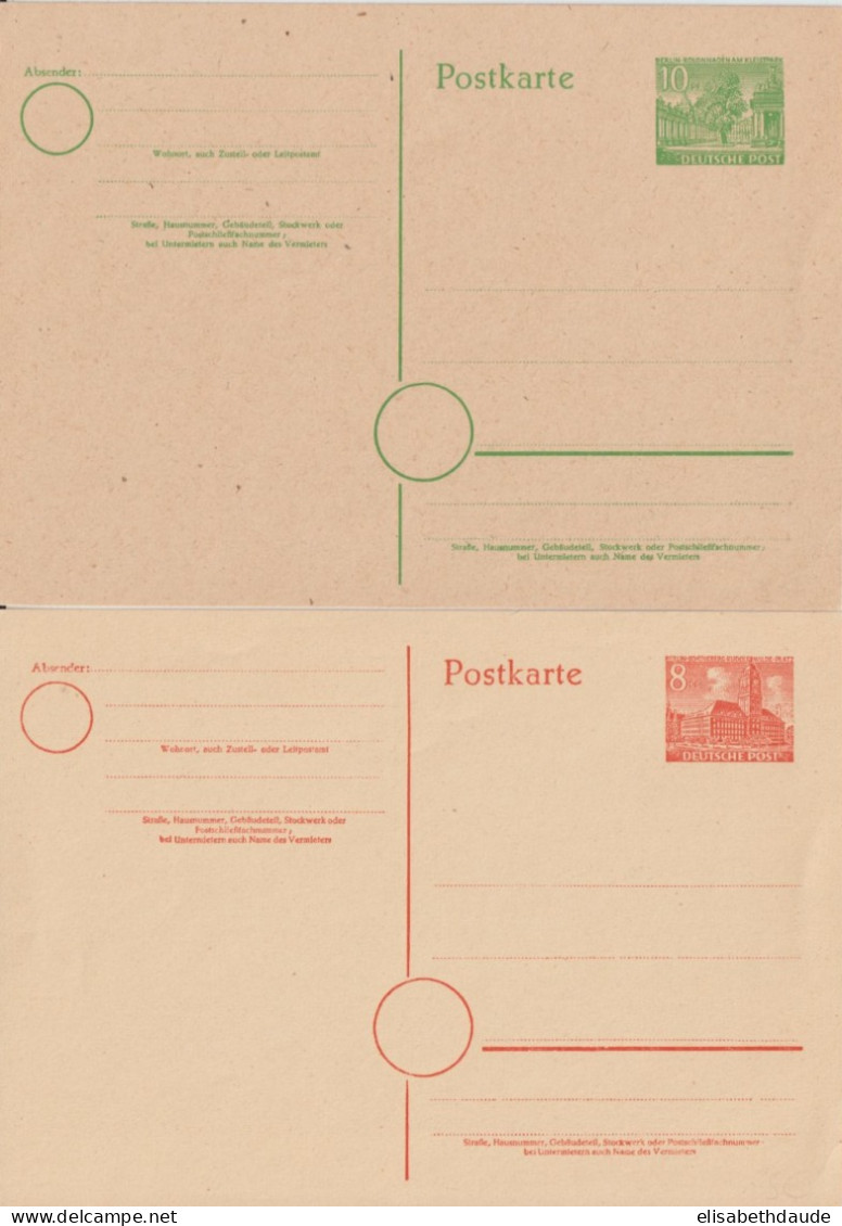 BERLIN - 1949 - 2 CARTES ENTIER DIFFERENTES NEUVES Mi P4 ! + P5 - Cartoline - Nuovi