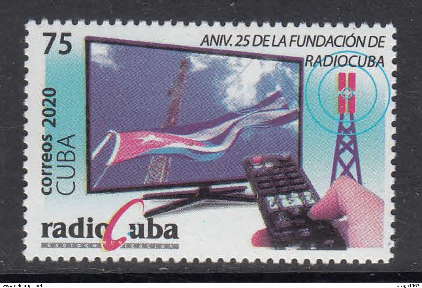 2020 Cuba Radio Cuba Flags Television  Complete Set Of 1 MNH - Unused Stamps