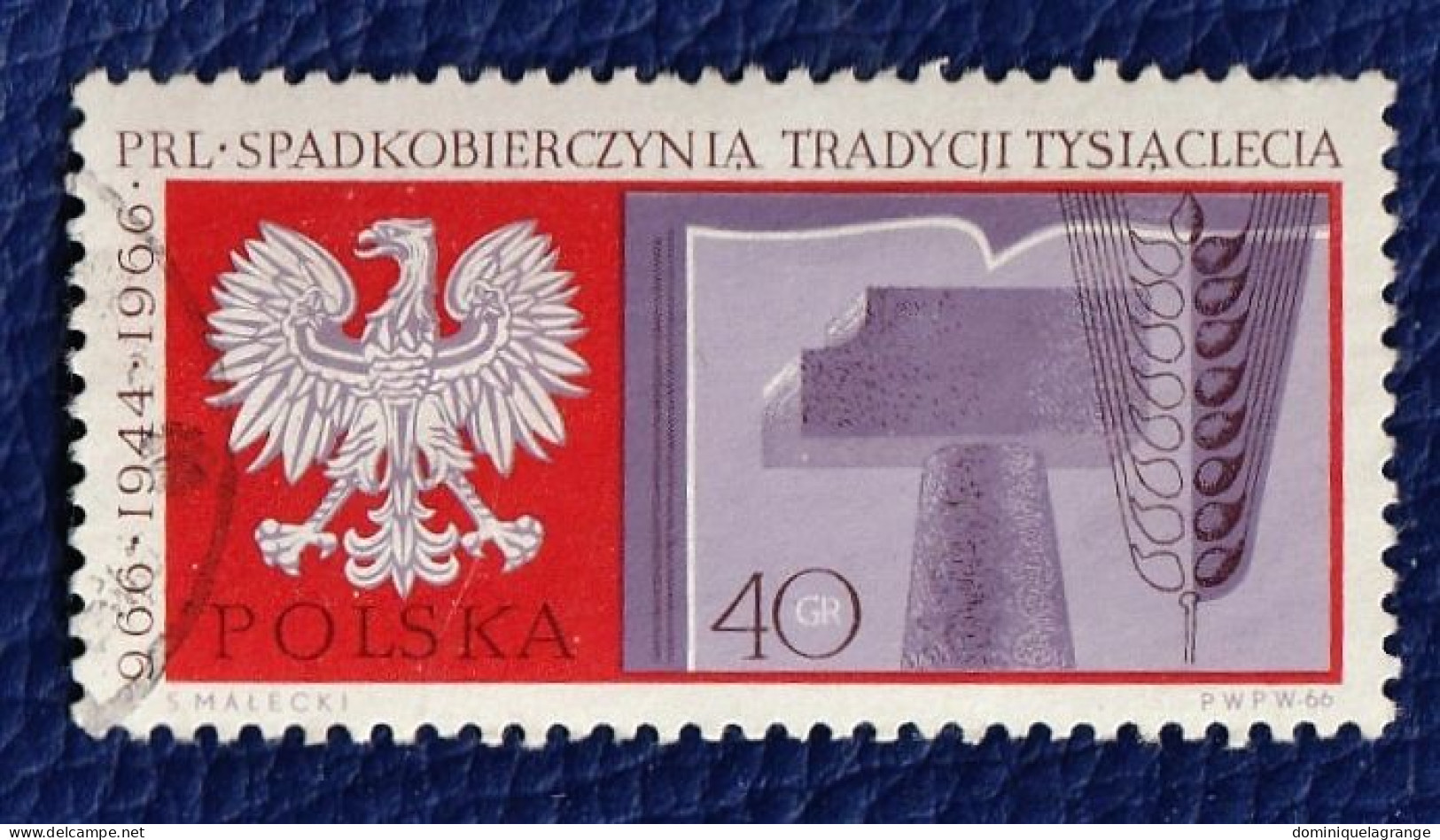 10 timbres de Pologne "armoiries" de 1950 à 1966