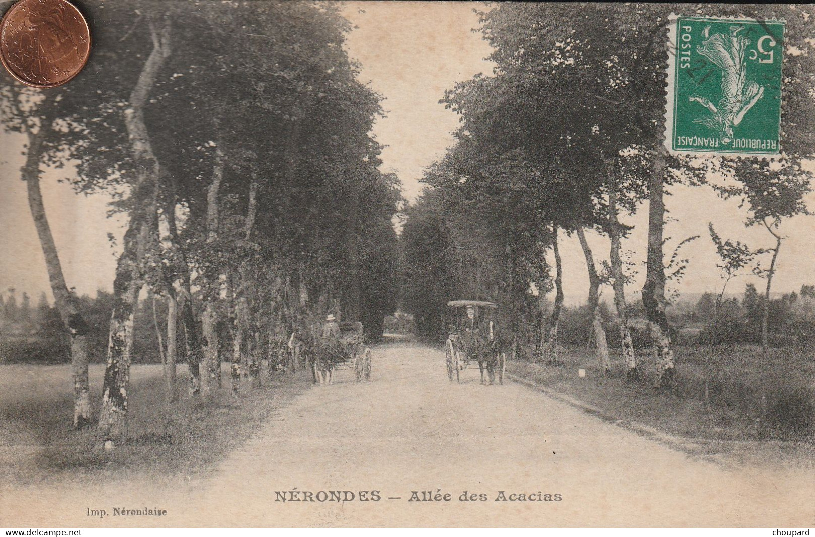 18 -  Carte Postale Ancienne De  NERONDES   Allèe Des Acacias - Nérondes