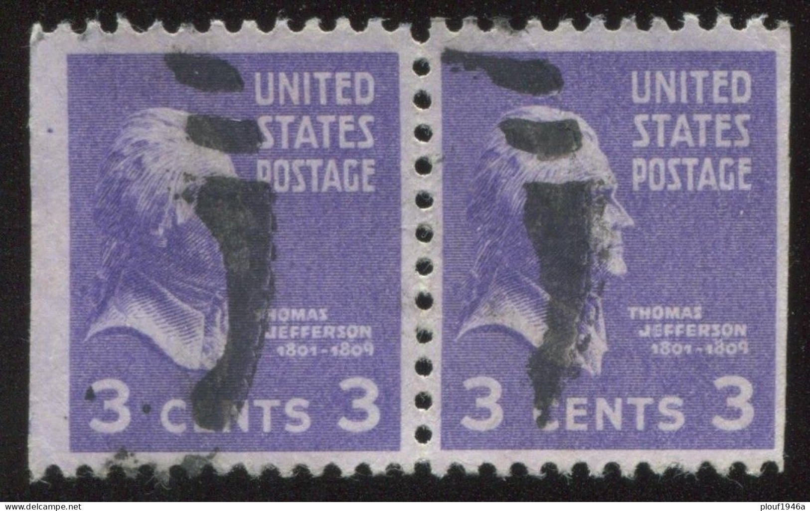 Pays : 174,1 (Etats-Unis)   Yvert Et Tellier N° :   372 (A) (o) Paire Non Répertorié - 1. ...-1940