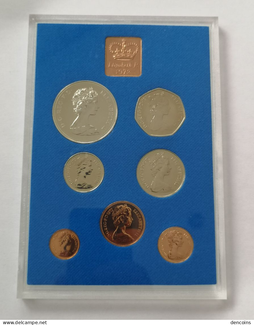 UNITED KINGDOM 1972 GREAT BRITAIN PROOF COIN SET – ORIGINAL - GRAN BRETAÑA GB - Mint Sets & Proof Sets