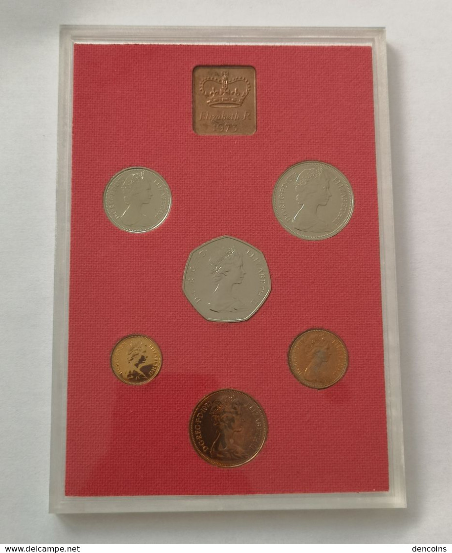 UNITED KINGDOM 1973 GREAT BRITAIN PROOF COIN SET – ORIGINAL - GRAN BRETAÑA GB - Mint Sets & Proof Sets